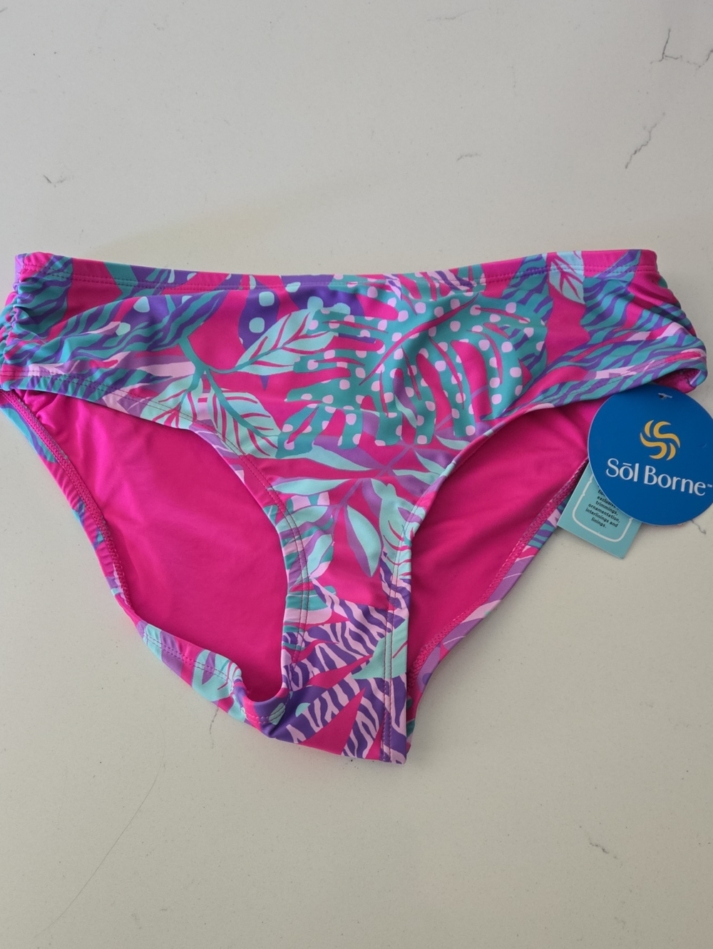 NWT Women's size M Tropical Pink Bikini Bottom